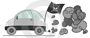 polluting car