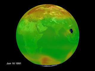 Effect of Mount Pinatubo eruption