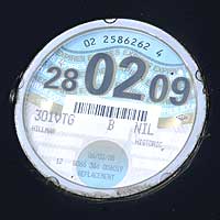 road tax disc